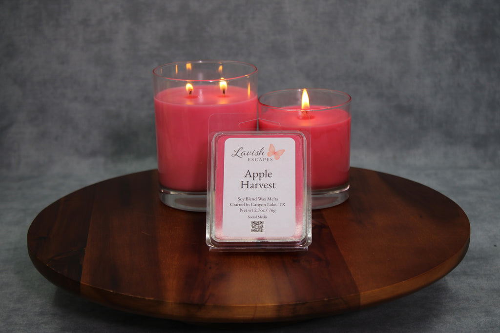 Apple Harvest Candle | Reusable Bar Glass, Cozy Autumn Home Fragrance
