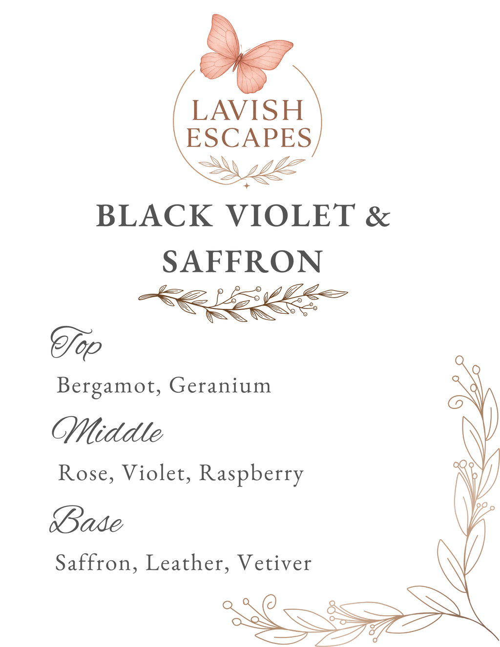 Black Violet & Saffron Candle | Reusable Bar Glass, Bold Floral Fragrance