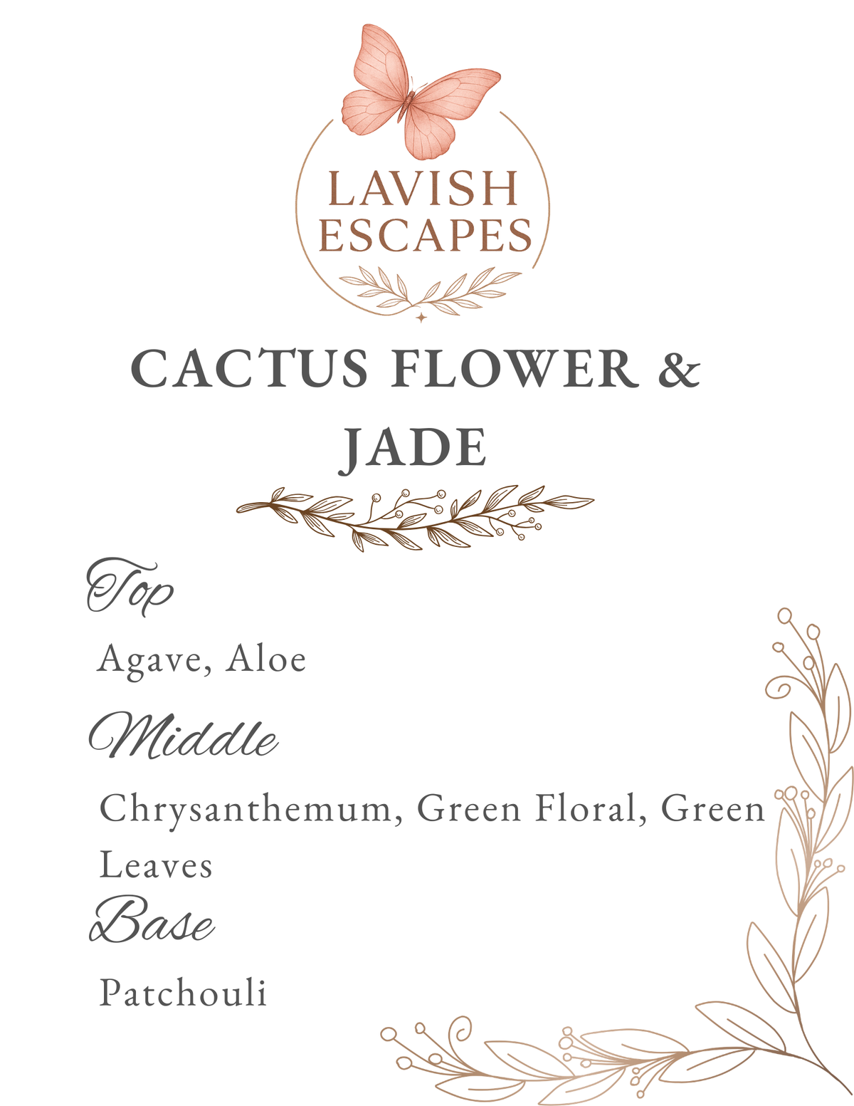 Cactus Flower & Jade Wax Melts | Strong Floral Aroma, Soy Blend