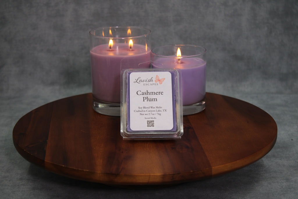 Cashmere Plum Candle | Reusable Bar Glass, Plum Black Cherry Amber