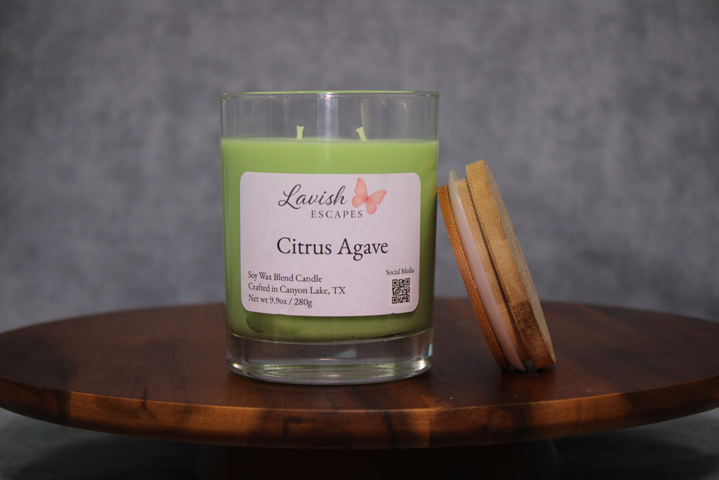 Citrus Agave Candle | Bright Citrus Scent | Hand-Poured Glass Jar