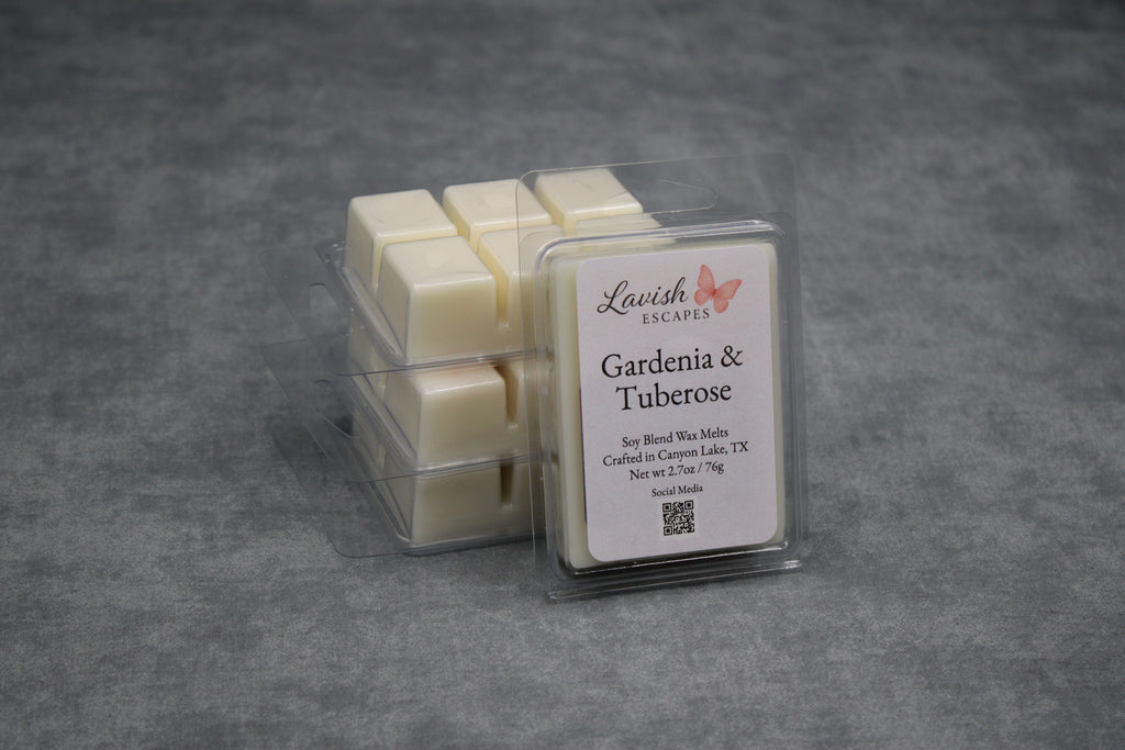 Gardenia & Tuberose Wax Melts | Strong Floral Aroma, Soy Blend
