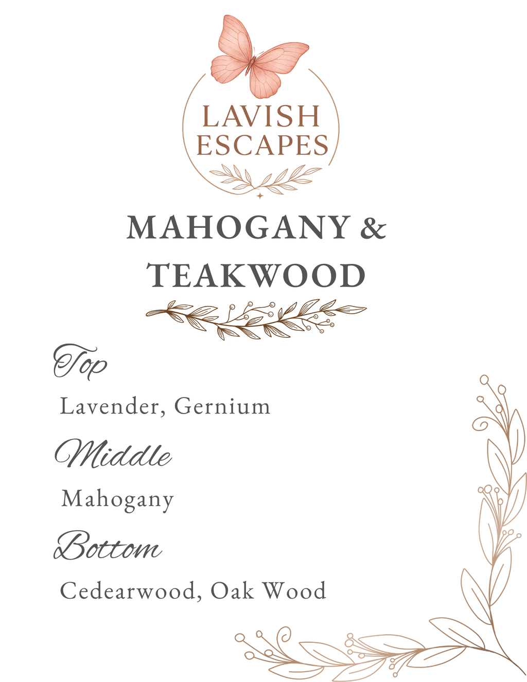 Mahogany & Teakwood Candle | Reusable Glass, Lavender and Cedar, Hand-Poured Texas Candle, Housewarming Gift