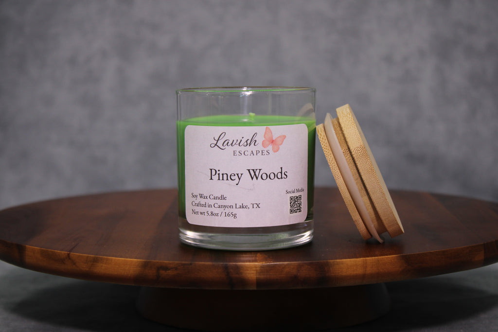Piney Woods Candle | Reusable Bar Glass, Fresh Foresty Fragrance