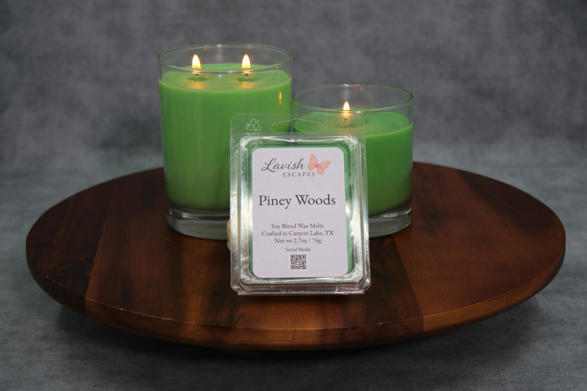 Piney Woods Candle | Reusable Bar Glass, Fresh Foresty Fragrance
