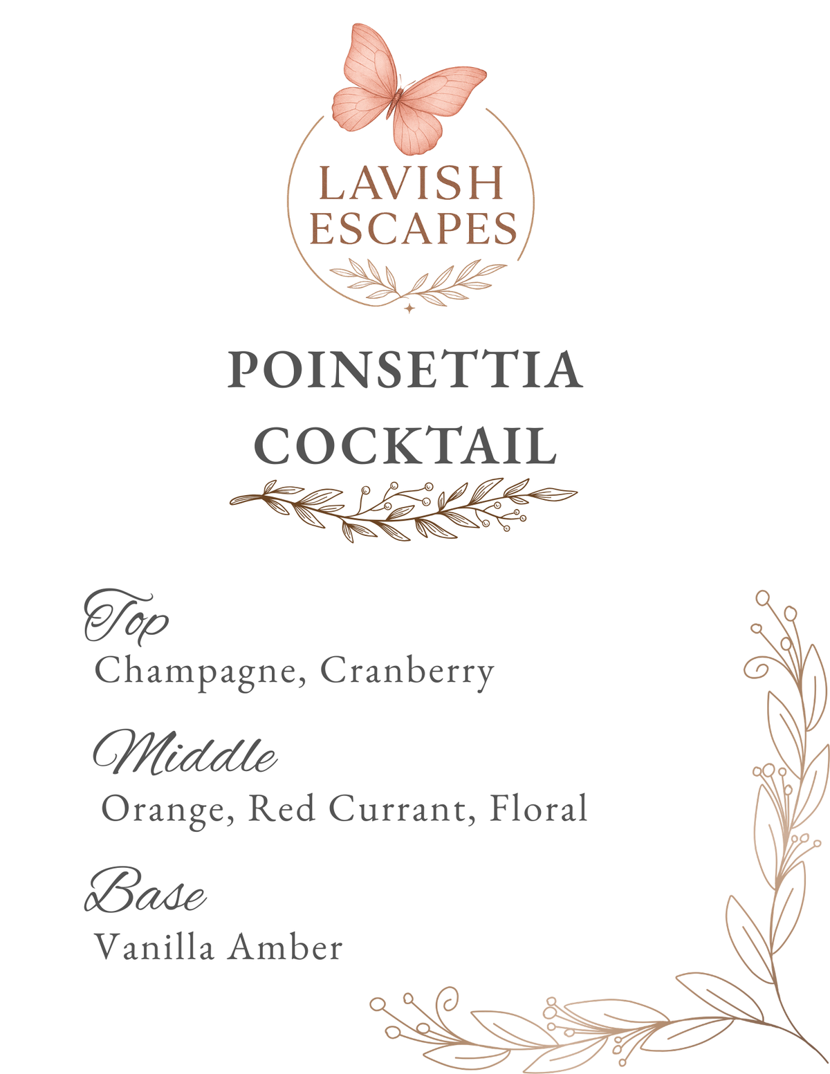 Candles - Poinsettia Cocktail