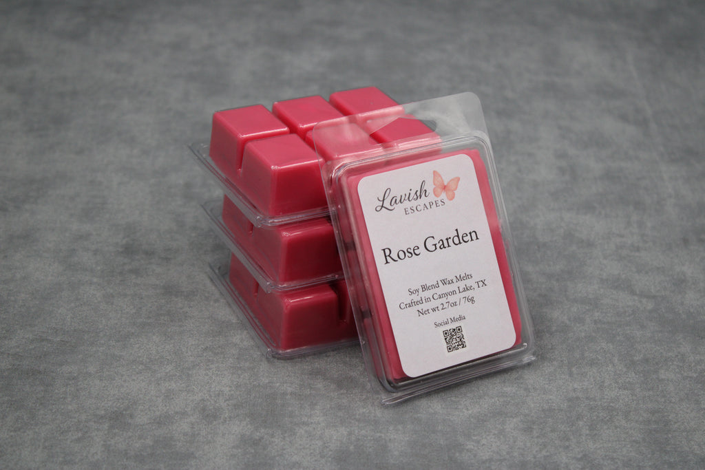 Rose Garden Wax Melts | Strong Floral Aroma, Soy Blend