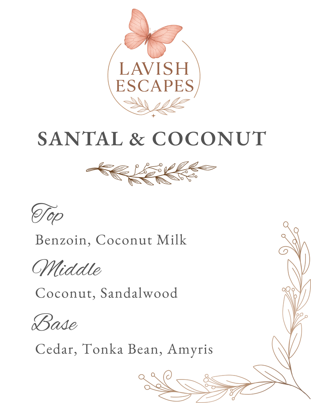 Santal & Coconut Wax Melts | Luxe Tropical Aroma  Handcrafted by Lavish Escapes