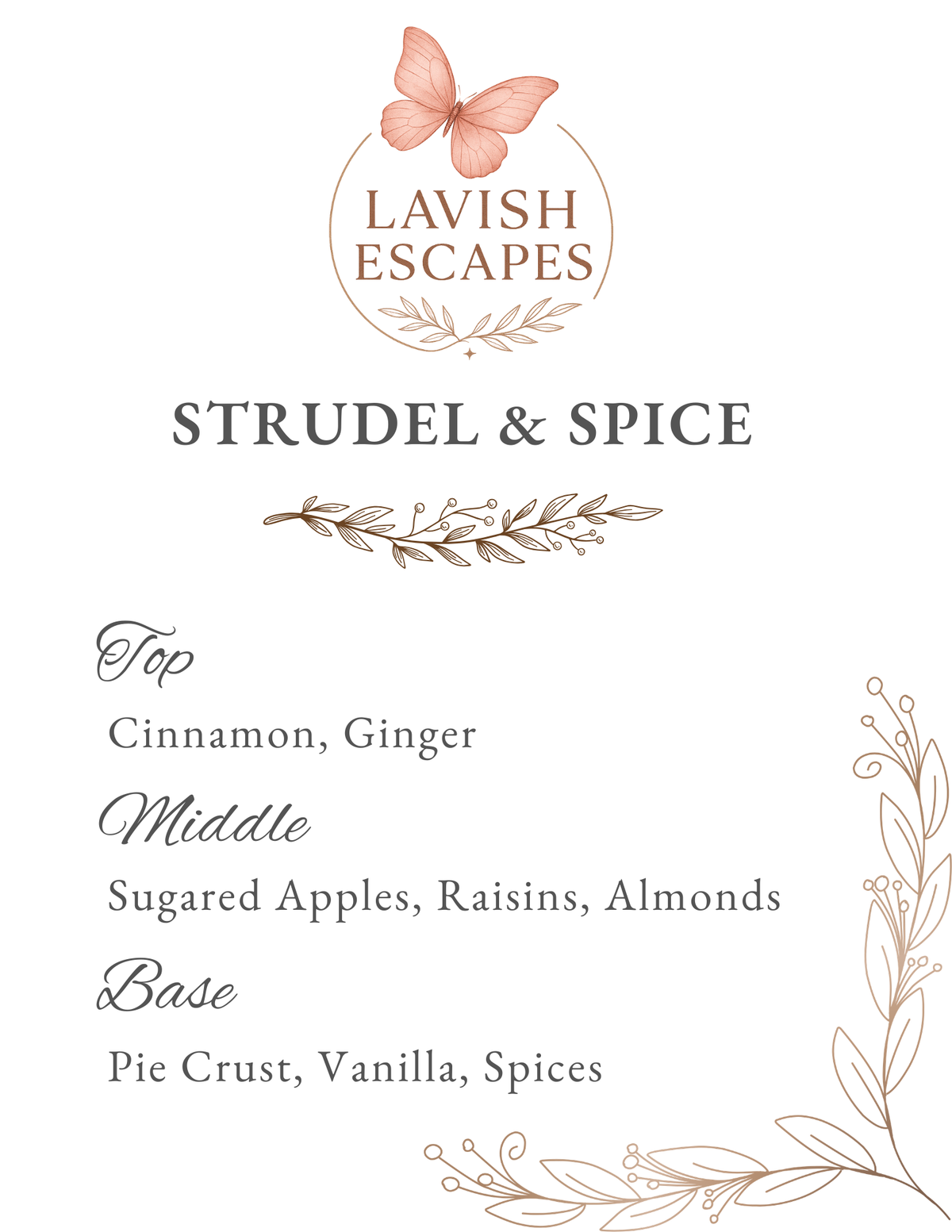 Strudel & Spice Candle | Reusable Bar Glass, Warm Bakery Fragrance