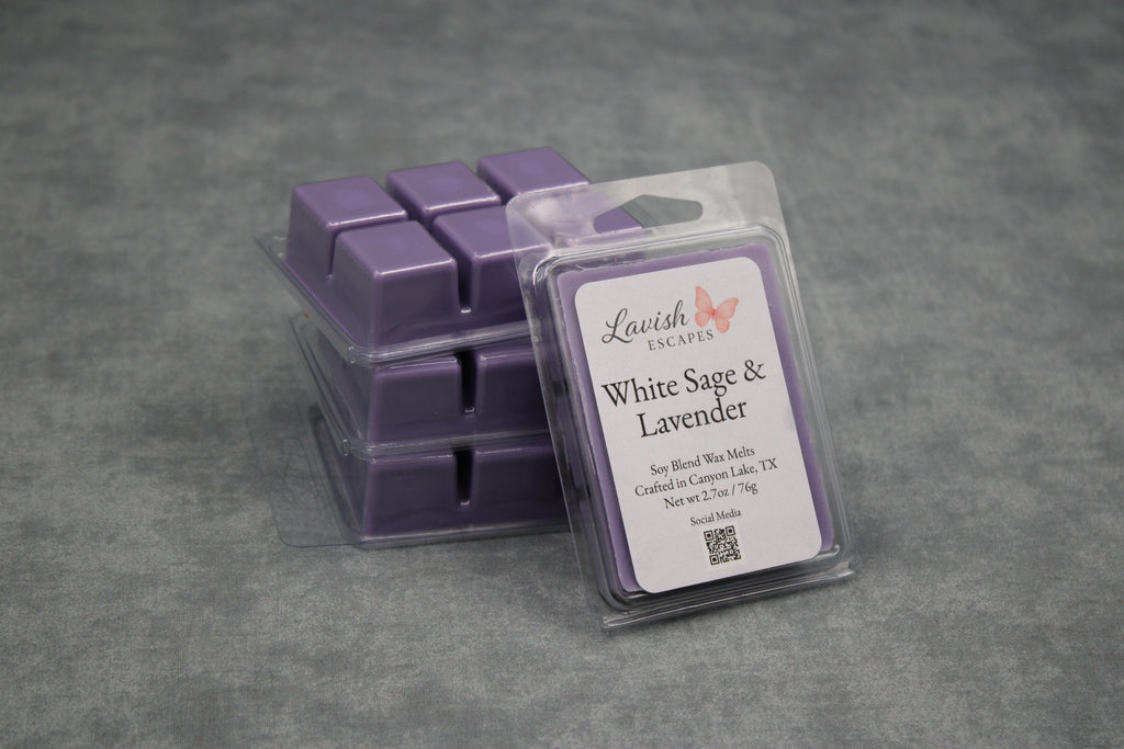 White Sage & Lavender Soy Wax Melts | Calming Aromatherapy, Handcrafted in Texas