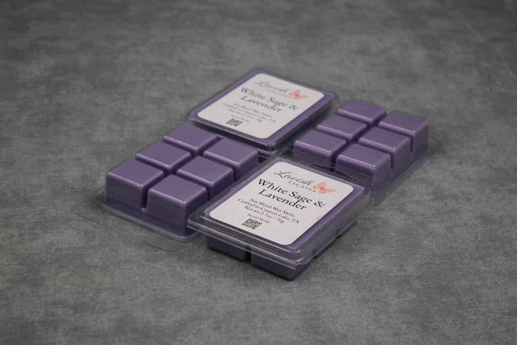 White Sage & Lavender Soy Wax Melts | Calming Aromatherapy, Handcrafted in Texas