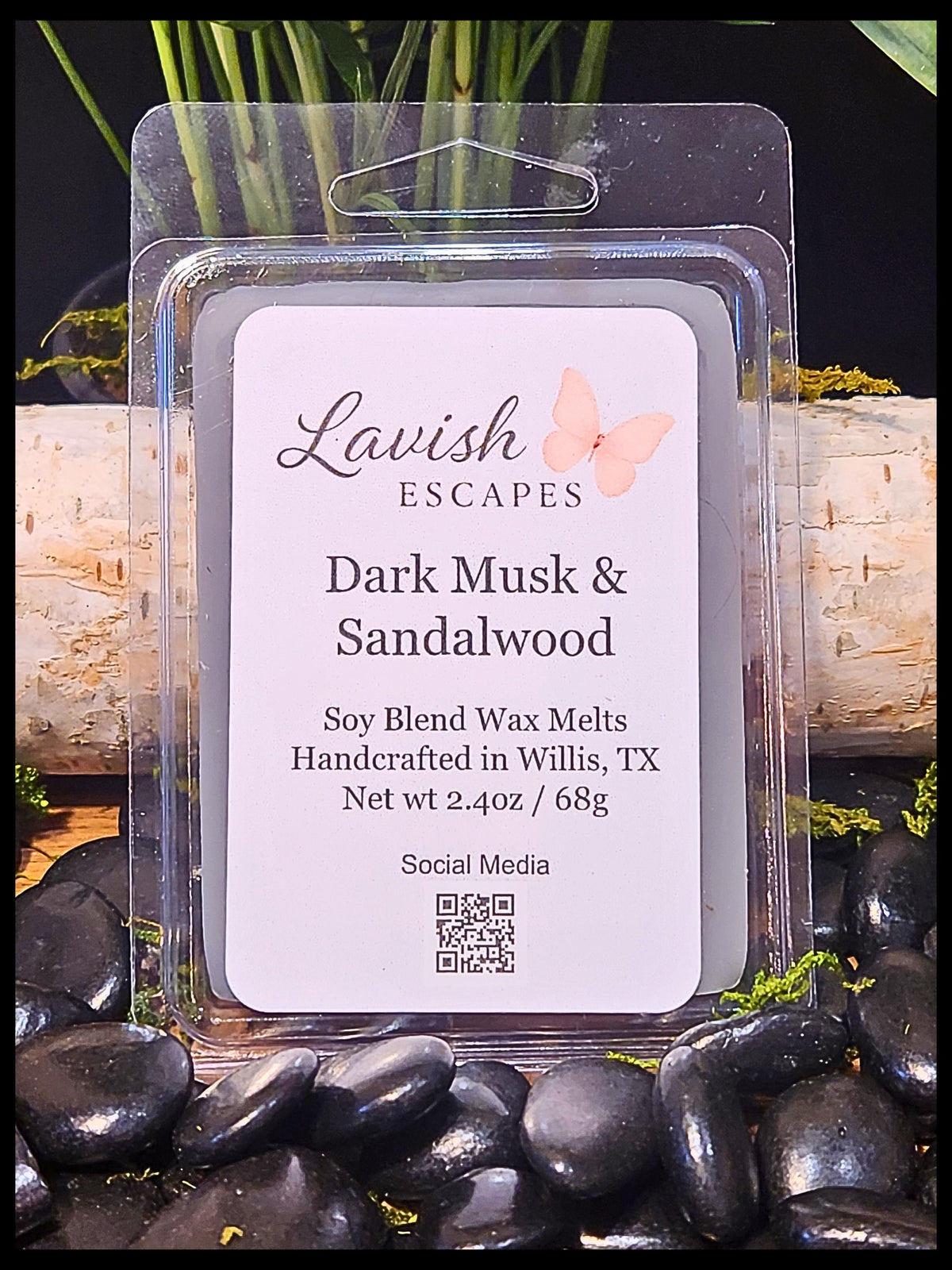 Dark Musk & Sandalwood Wax Melts | Ocean-Inspired Soy Blend, Strong Masculine Scent
