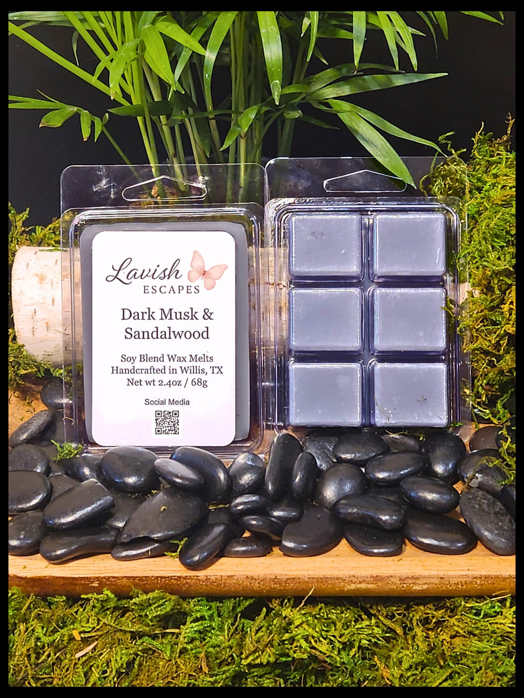 Dark Musk & Sandalwood Wax Melts | Ocean-Inspired Soy Blend, Strong Masculine Scent
