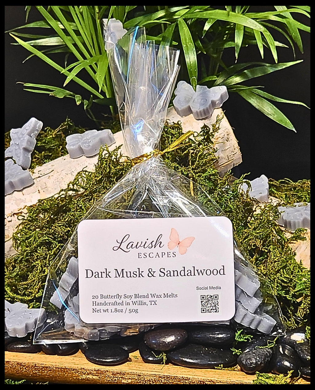 Butterfly Wax Melts: Dark Musk & Sandalwood Scent - Black Sea Inspired