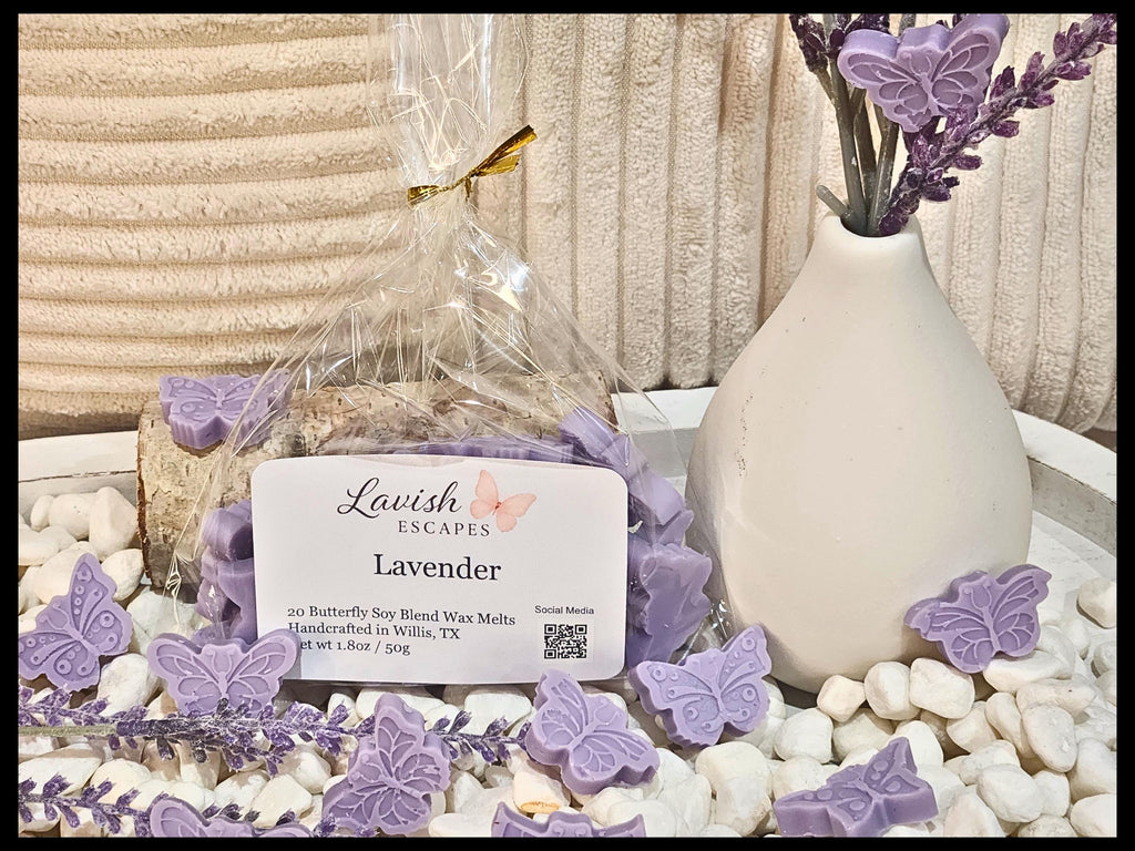 Lavender Butterfly Wax Melts: Calming Aromatherapy Soy Blend