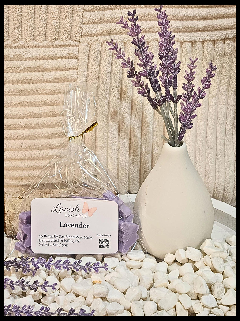 Lavender Butterfly Wax Melts: Calming Aromatherapy Soy Blend