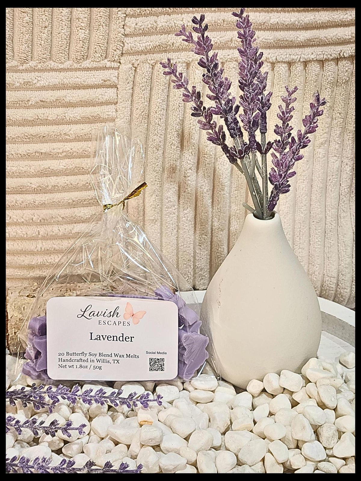Lavender Butterfly Wax Melts: Calming Aromatherapy Soy Blend
