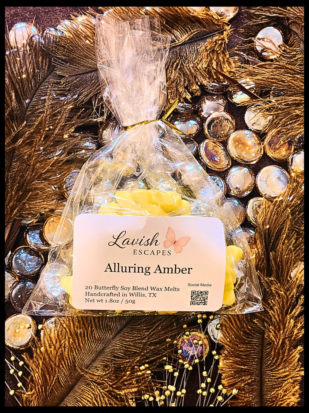 Butterfly Wax Melts | Alluring Amber Scented Soy Blend | Handcrafted