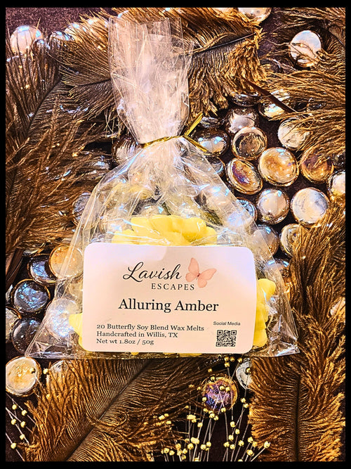 Butterfly Wax Melts | Alluring Amber Scented Soy Blend | Handcrafted