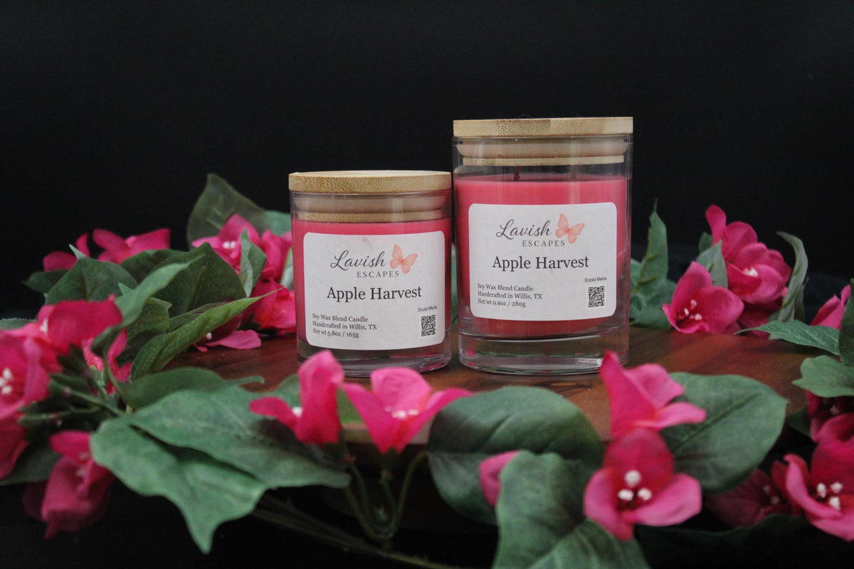 Apple Harvest Candle | Reusable Bar Glass, Cozy Autumn Home Fragrance