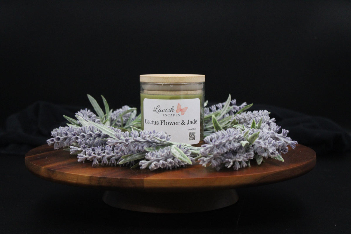 Cactus Flower & Jade Candle | Reusable Bar Glass, Fresh Floral Fragrance
