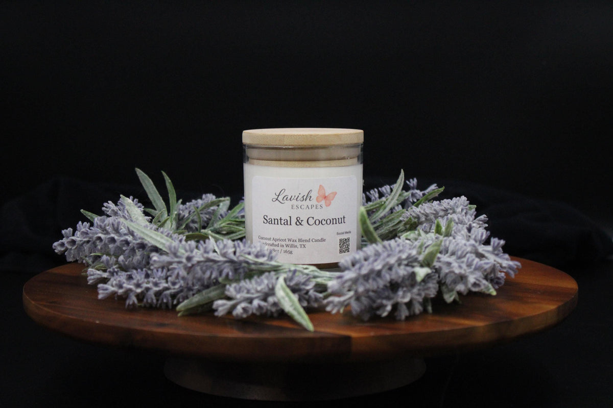 Santal & Coconut Luxury Candle | Handcrafted by Lavish Escapes