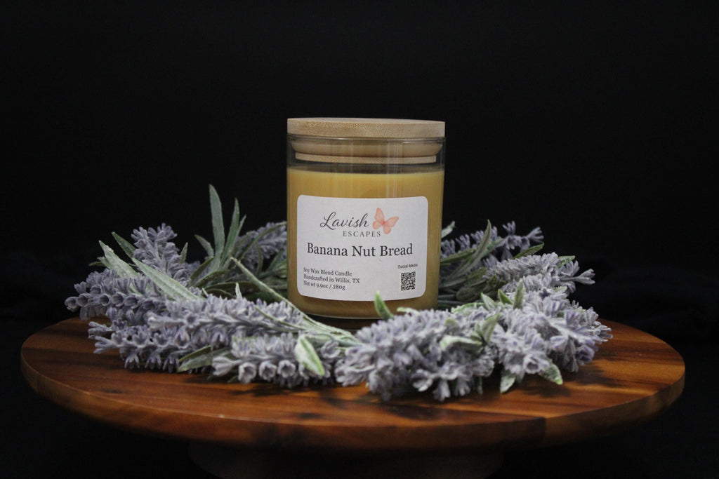 Banana Nut Bread Candle | Reusable Glass, Hand-Poured Fall Candle, Cozy Gourmand Gift
