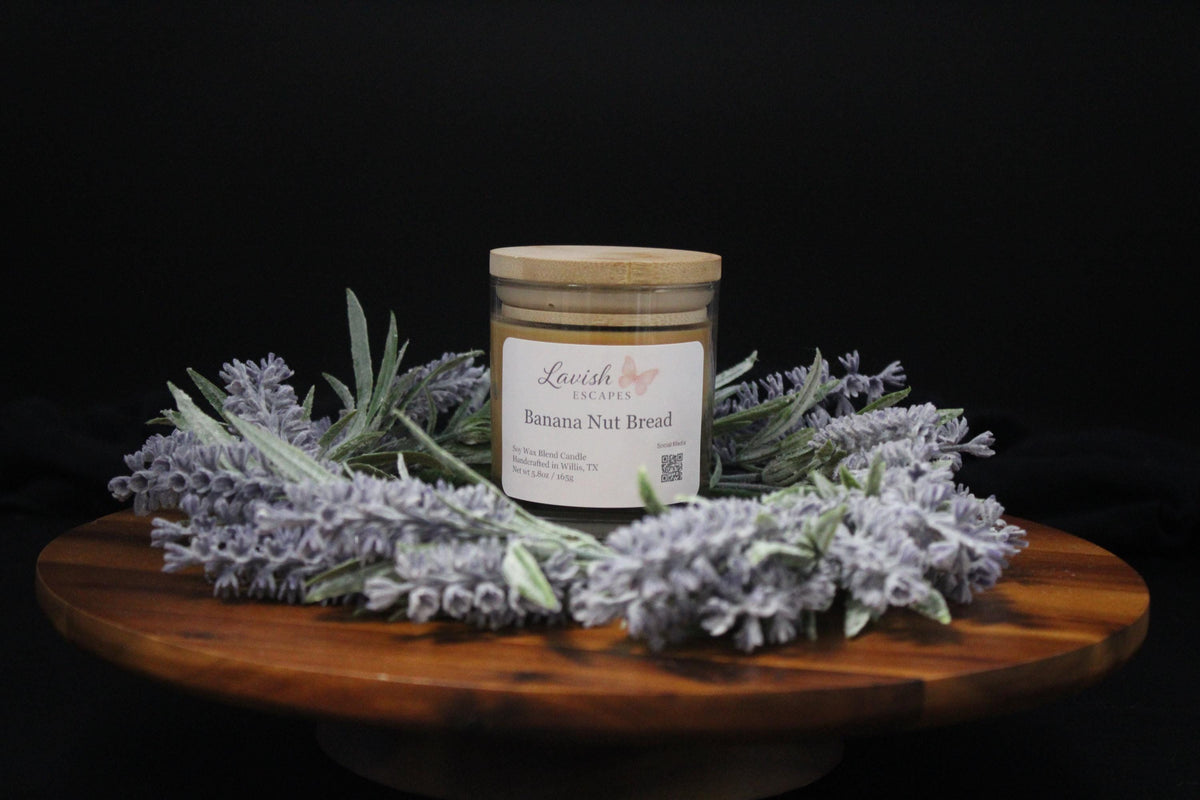 Banana Nut Bread Candle | Reusable Glass, Hand-Poured Fall Candle, Cozy Gourmand Gift