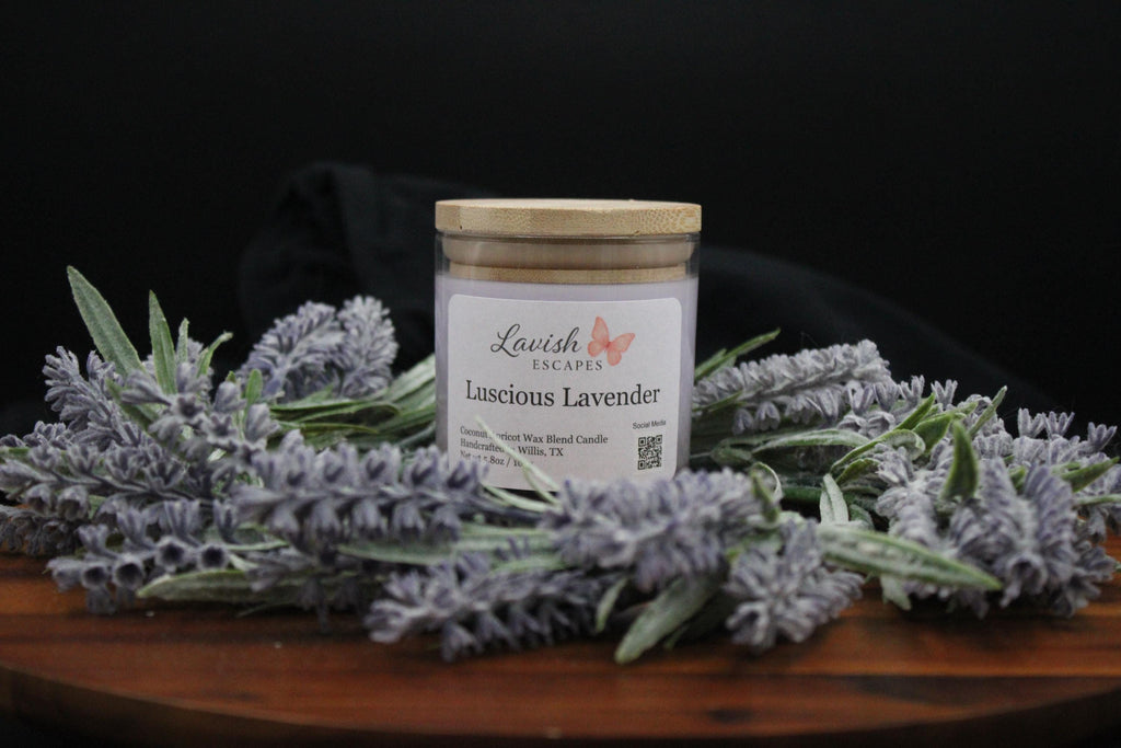 Luscious Lavender Candle | Reusable Bar Glass, Hand-Poured Calming Floral