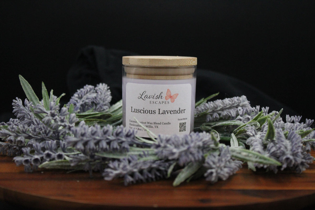 Luscious Lavender Candle | Reusable Bar Glass, Hand-Poured Calming Floral