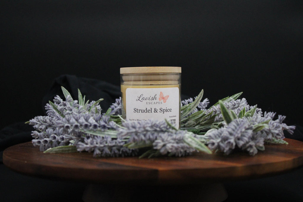 Strudel & Spice Candle | Reusable Bar Glass, Warm Bakery Fragrance