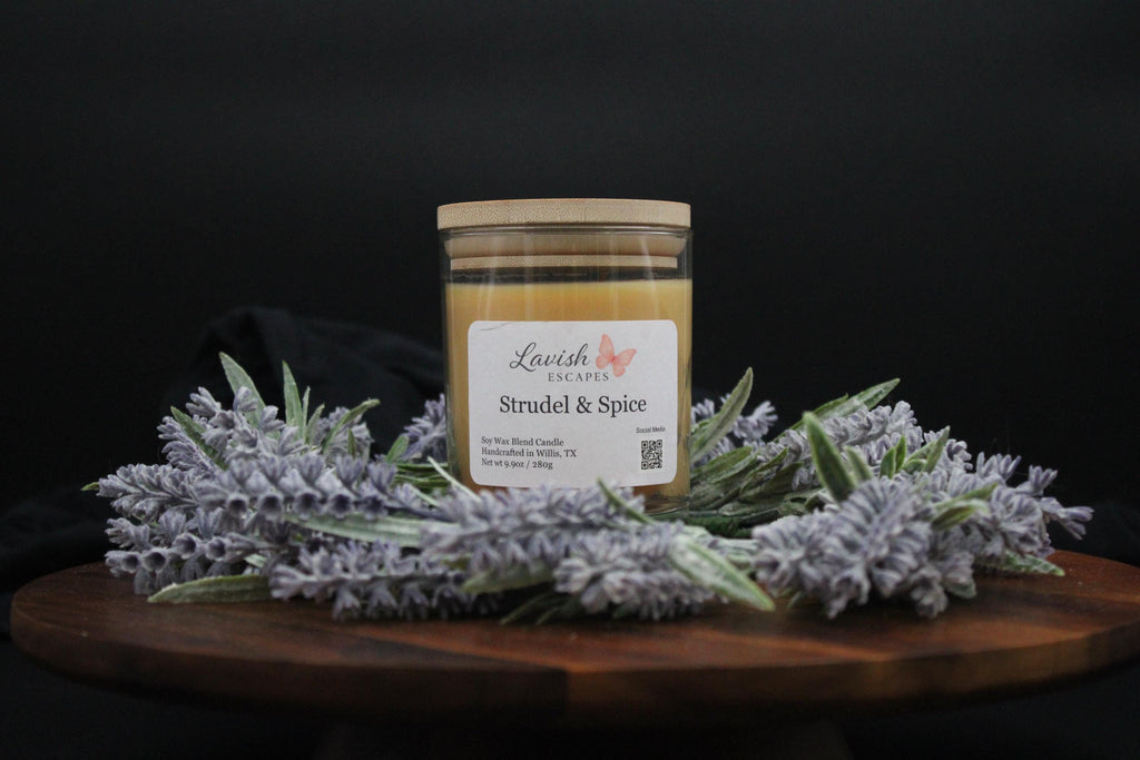 Strudel & Spice Candle | Reusable Bar Glass, Warm Bakery Fragrance