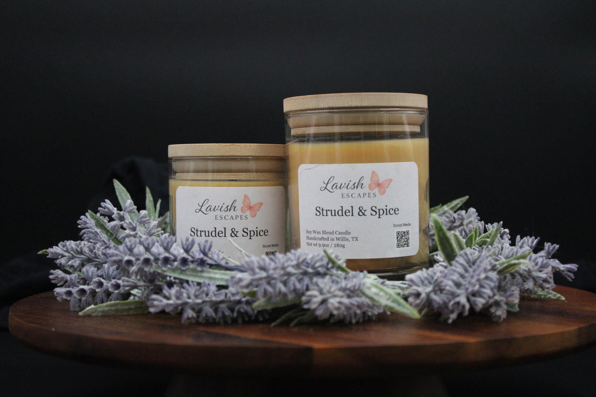 Strudel & Spice Candle | Reusable Bar Glass, Warm Bakery Fragrance