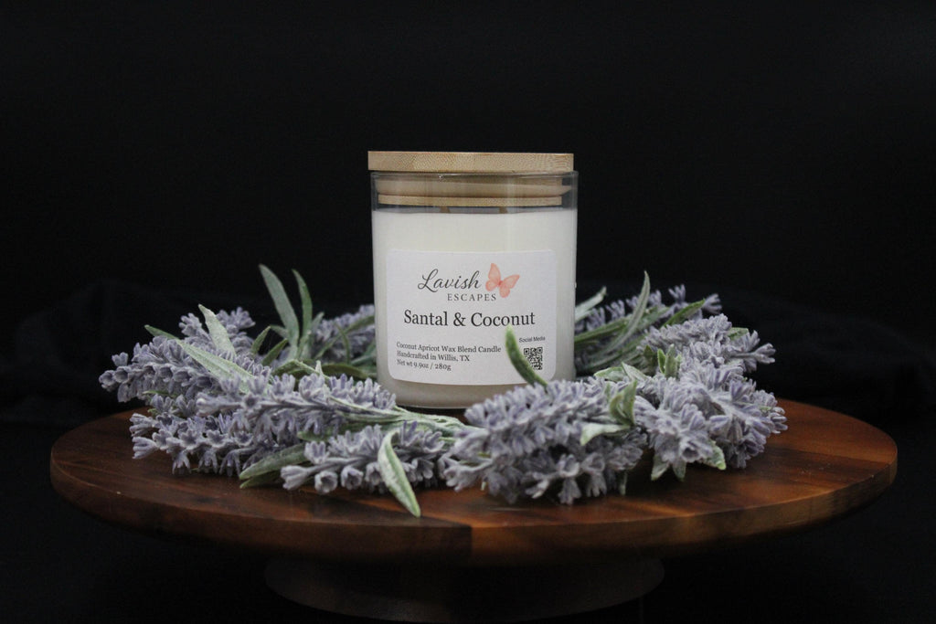 Santal & Coconut Luxury Candle | Handcrafted by Lavish Escapes
