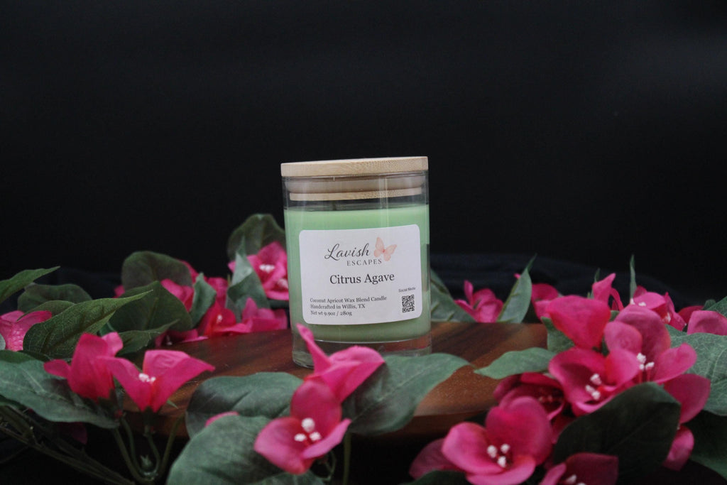 Citrus Agave Candle | Bright Citrus Scent | Hand-Poured Glass Jar