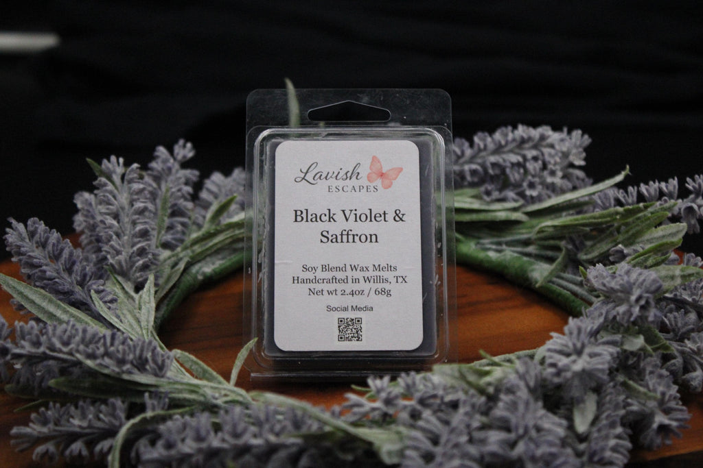 Black Violet & Saffron Wax Melts | Strong Floral Aroma, Soy Blend