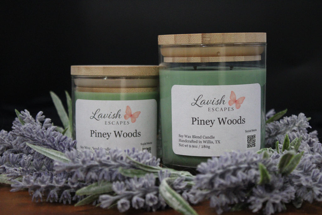 Piney Woods Candle | Reusable Bar Glass, Fresh Foresty Fragrance