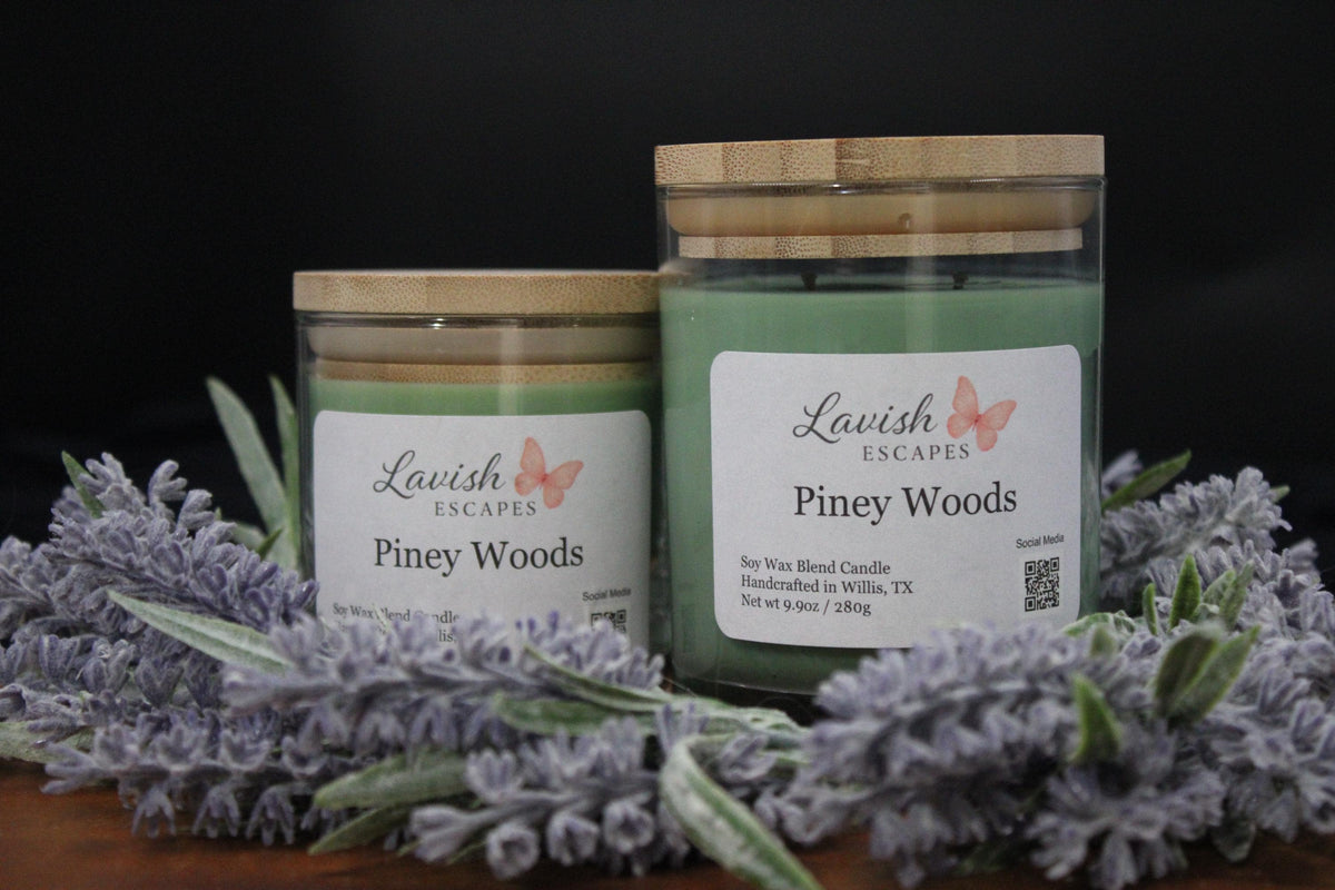 Piney Woods Candle | Reusable Bar Glass, Fresh Foresty Fragrance