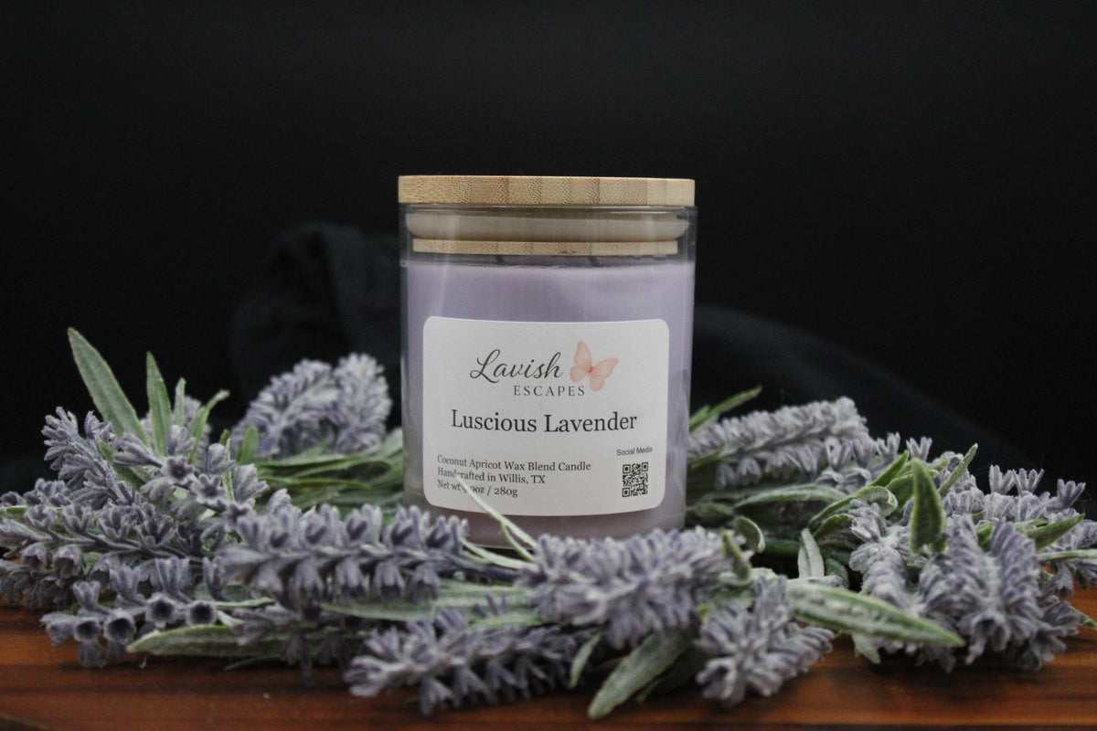 Luscious Lavender Candle | Reusable Bar Glass, Hand-Poured Calming Floral