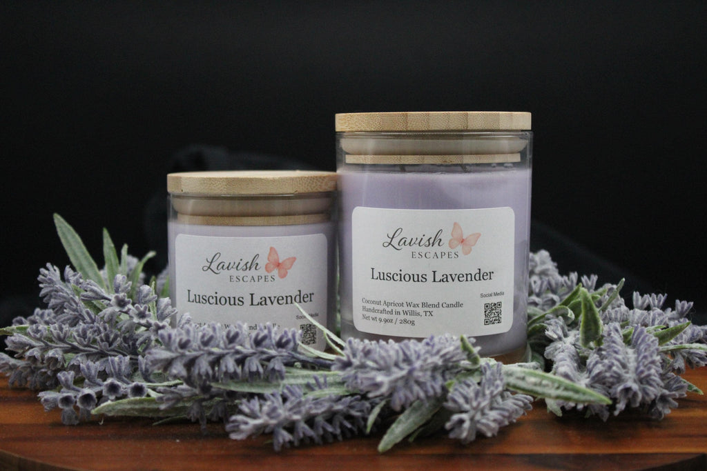 Luscious Lavender Candle | Reusable Bar Glass, Hand-Poured Calming Floral