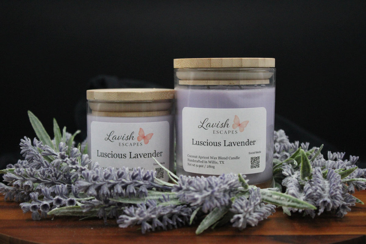 Luscious Lavender Candle | Reusable Bar Glass, Hand-Poured Calming Floral