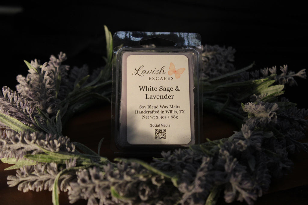 White Sage & Lavender Soy Wax Melts | Calming Aromatherapy, Handcrafted in Texas