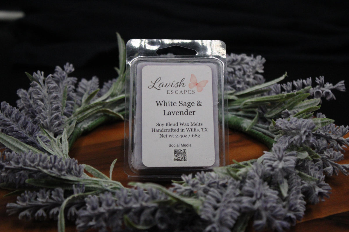 White Sage & Lavender Soy Wax Melts | Calming Aromatherapy, Handcrafted in Texas
