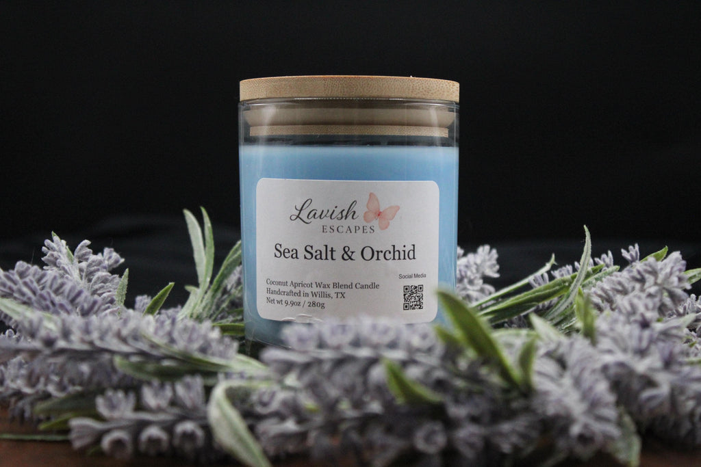 Sea Salt & Orchid Candle | Coastal Floral | Hand-Poured Texas
