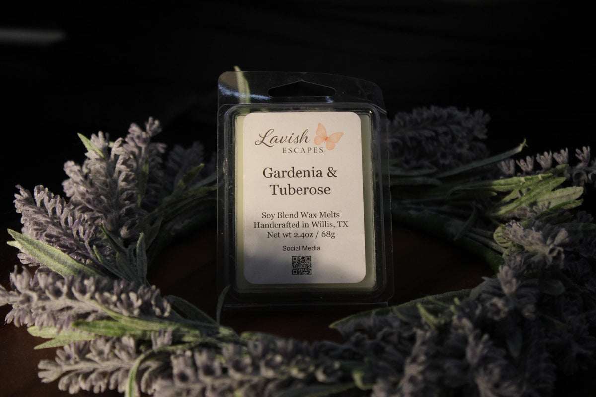 Gardenia & Tuberose Wax Melts | Strong Floral Aroma, Soy Blend