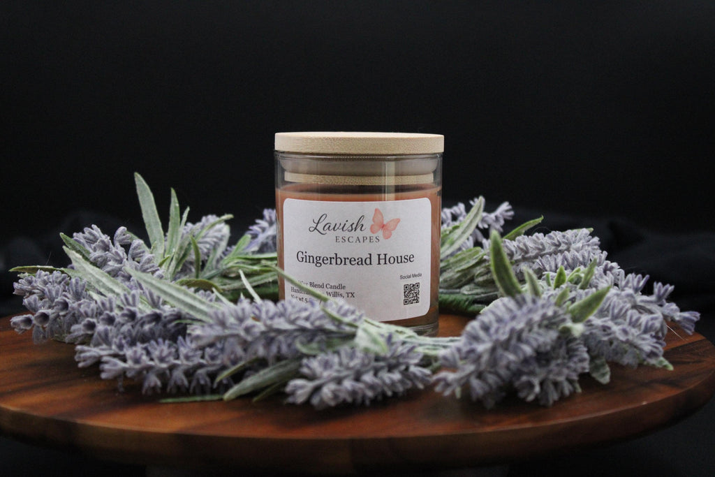 Gingerbread House Candle | Reusable Glass Jar, Warm Spice Fragrance, Hand-Poured Holiday Candle | Christmas Gift